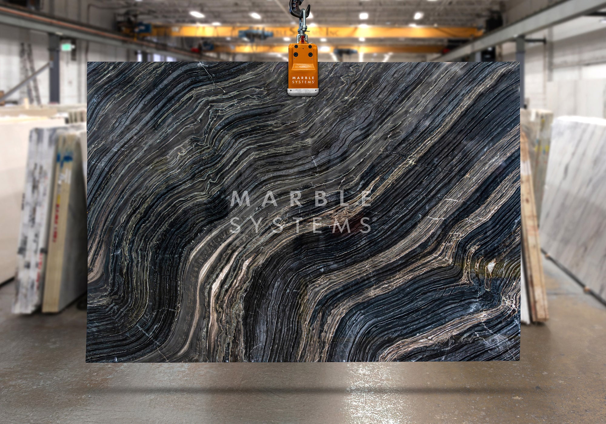 Silver Brown Wave Polished Marble - Premium product showcase