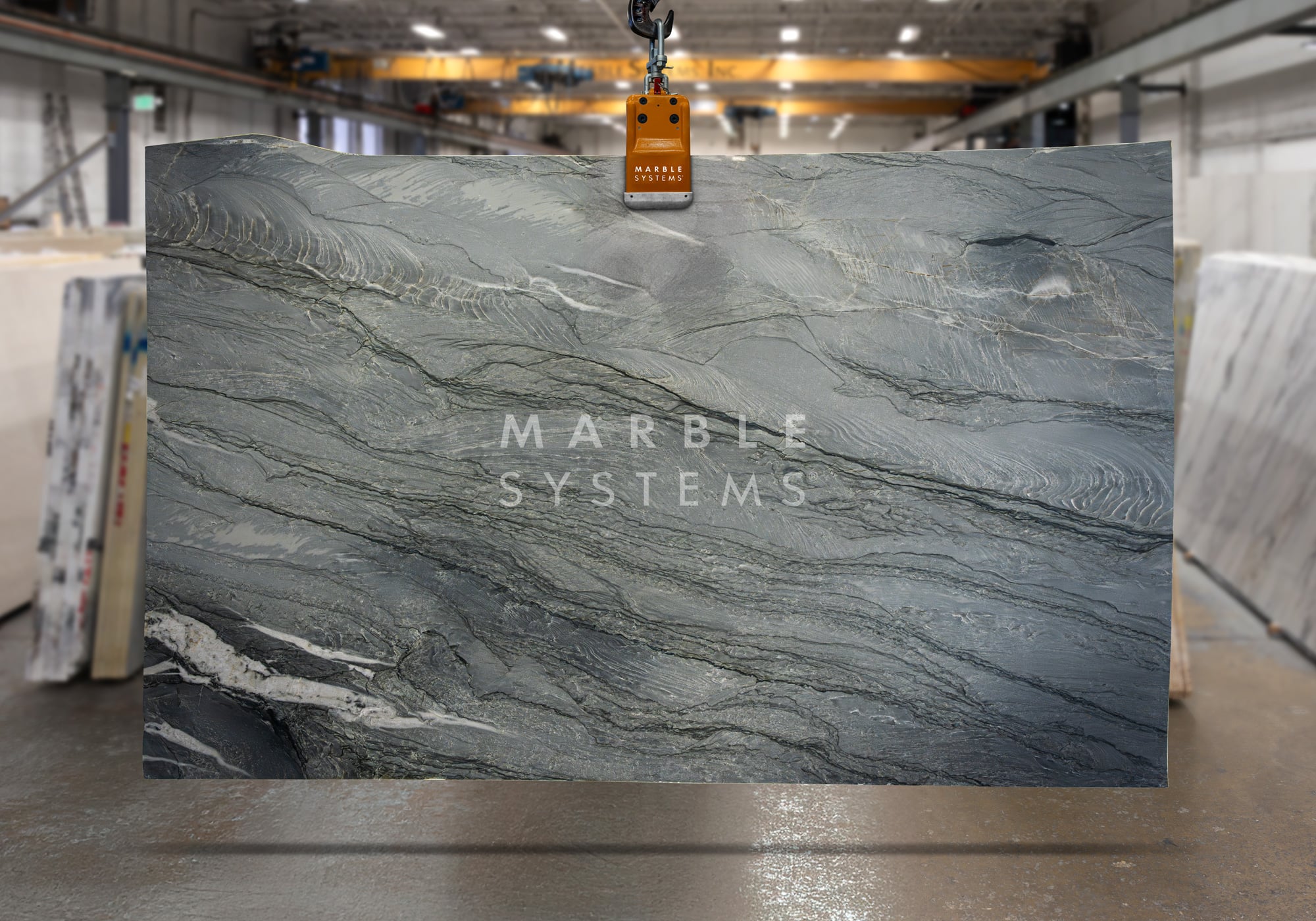 Smoky Textured Quartzite Slab - Premium product showcase